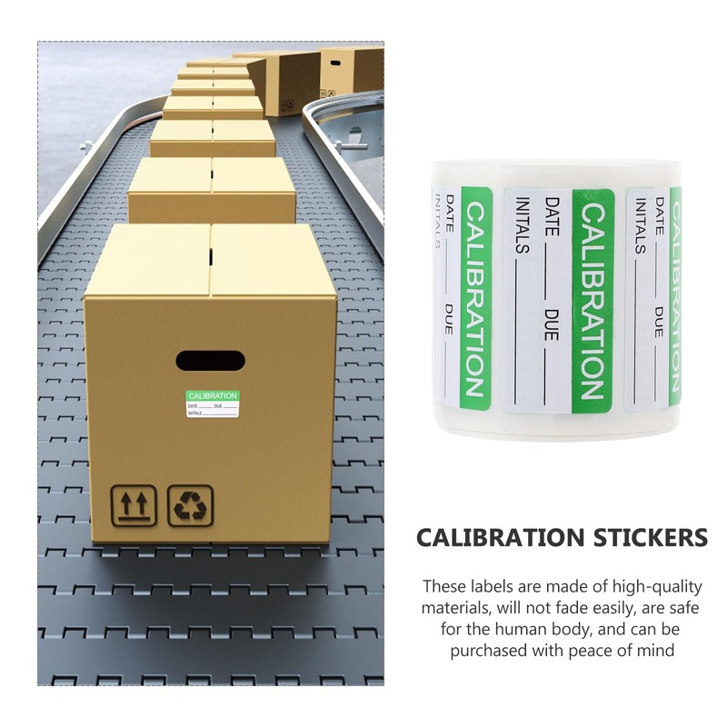 VILLCASE 1 Roll/300pcs Calibration Stickers for NIST Calibration QC Approval