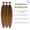 Brown Braiding Hair Pre Stretched Knotless Box Braids Hair