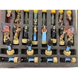 Cambor US American Civil War Generals Painted Set of Chess Men Pieces - NO BOARD NEWBOX