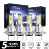 AUIMSOCO H7 H7 10000K LED Headlight Kit Combo Bulbs High