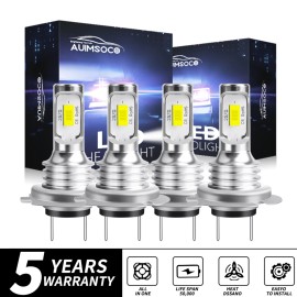 AUIMSOCO H7 H7 10000K LED Headlight Kit Combo Bulbs High Low Beam Super Bright White 4x