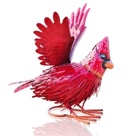 Zyrcrafta Cardinal Bird Backyard Decor,Metal Birds Yard Art Outdoor Statues for Lawn Ornament,Perfect Garden Sculptures Gifts for Mom(Cardinal)