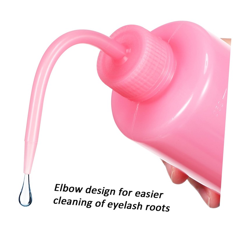 OHPHCALL 2pcs Eyelash Cleaning Bottles Squeeze Wash Bottles for Eyelash