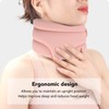 Collarín, Collarín Cervical Ajustable Ergonómico para Mujeres para Dormir (Rosado)