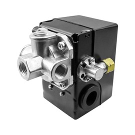 Air Compressor Pressure Switch Fit for Ingersoll Rand Reciprocating 2340 2475 2545 7100 Replace 23474570-A 23474570, with Unloader and 4 Port On/Off Lever, 135-175 PSI