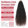 XIIMENALU Boho Faux Locs Crochet Hair 8 Packs Goddess Soft