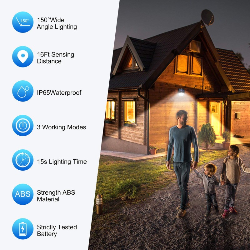 SEZAC Solar Lights Outdoor [10 Pack /3 Working Mode], Solar