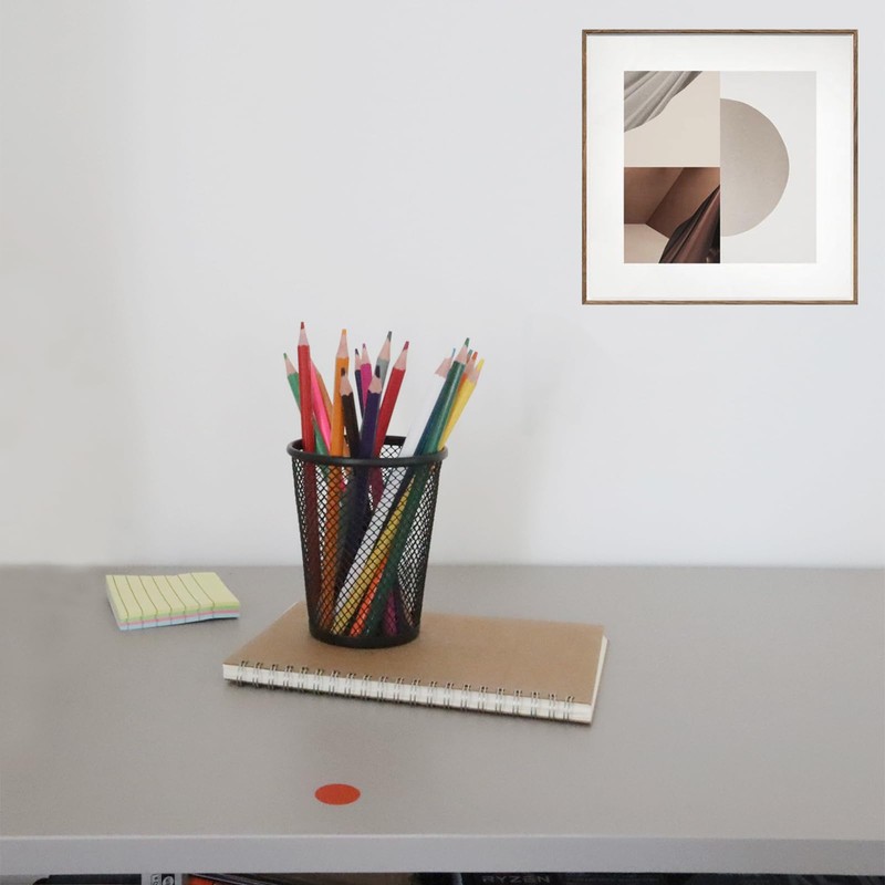 Desk Pencil Pen Holder, Wire Mesh Pen Cup Holder for