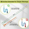 50 Inch Drain Snake Hair Clog Remover, 4 Pack Metal