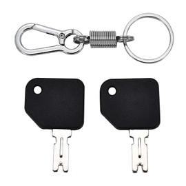 166 Forklift Ignition Keys Plastic Handle 186304 Compatible with Caterpillar Cat Hyster Gradall Generic Clark Yale Komatsu Crown Gehl etc Forklift Replace 1430 6T-2663 51335040, with Key Chain (2)