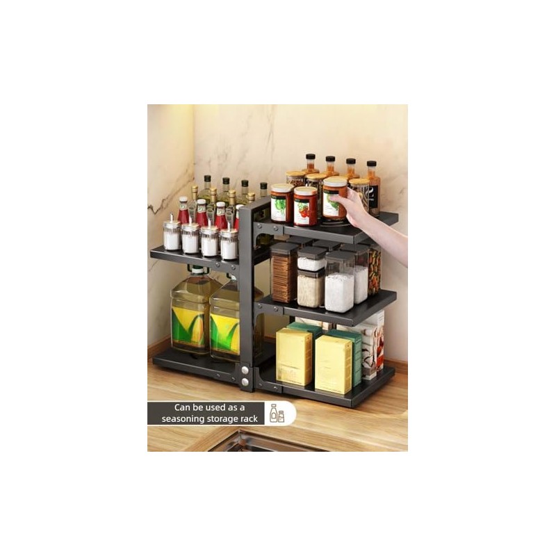 Mnftive adjustable Pot and Pan Organizer for Cabinets - Heavy