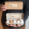 300Pcs Farm Fresh Egg Carton Egg Unwashed Stickers，200 Pcs Double