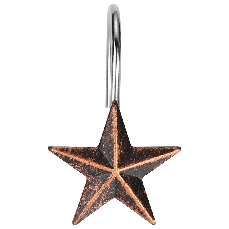 AGPtek Star Decorative Rustic Shower Curtain Hooks for Home Bathroom,