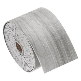 uxcell Peel and Stick Waterproof Wall Border, 4" x 197" Gray Wood Grain Removable Wallpaper Border Sticker Trim Wall Edging Lines for Wall Corner Table Furniture Mirror Frame