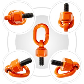 Eye Bolt M16x31.8 Max Load 1.5 Tons Metric Thread Universal Swivel Hoist Rings 360°Rotation Made of Alloy Steel, Tensile Strength > 1080MPa