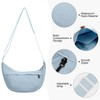 Fjquamitix Crescent Bag for Women Men Crossbody Nylon Dumpling Bag