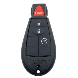 4 Buttons Keyless Remote Car Key Fob Fit for Dodge Ram 1500 2013 2014 2015 2016 2017 2018 2019 2020 2021 2500 3500 4500 5500 2013-2018 Pickup Truck GQ4-53T (Black)