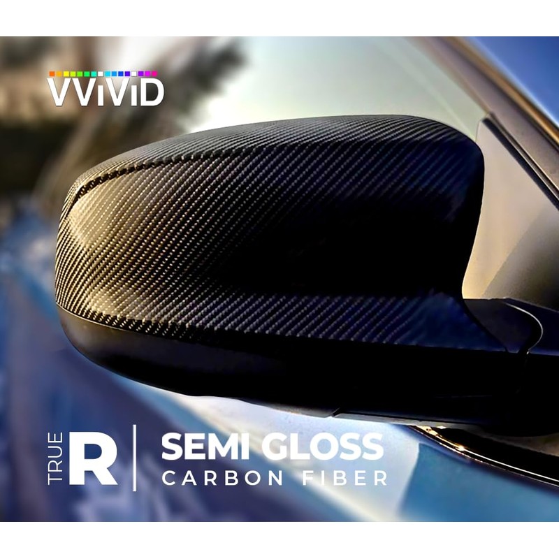 VViViD Black True R Carbon Fiber Vinyl Wrap Roll with