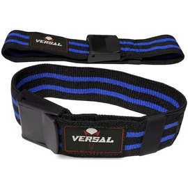 VSL Occlusion Bands 4-Pack BFR Blood Flow Restriction Bands for Arms, Legs or Glutes Gym Fitness Training Occlusion Cuffs, Gain Muscle Without Heavy Weight Lifting Blood Resistance Bands (Blue)