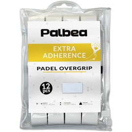 Palbea Padel Overgrip - Packs of 12 - Padel Tennis Racket Grip Tape - Extra Grip & High Sweat Absorption - Non-Slip & Soft Touch - Precut Padel Grip - Ideal for Padel and Tennis.