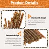Pack of 50 Reusable Leopard Pattern Plastic Drinking Straws Printed