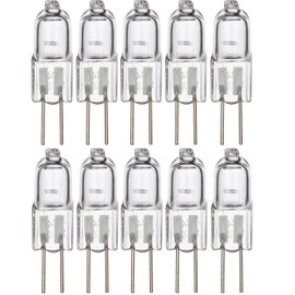 Simba Lighting Halogen G4 T3 10 Watt 120lm Bi-Pin Bulb (10 Pack) 12 Volt A/C or D/C for Accent Lights, Under Cabinet Puck Light, Chandeliers, Track Lighting, 10W 12V 2 Pin JC Warm White 2700K Dimmable