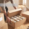 Unarty 2 Pack Mug Moving Boxes with Divider 17 x