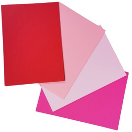 Mother's Day A4 Card Stock Pack, Sheets to Make Your Own Mother's Day Cards, Smooth Sheets of Pale Pink, Hot Pink, Red & White A4 160gsm Card for Mothers Day Crafts & Card Making Projects