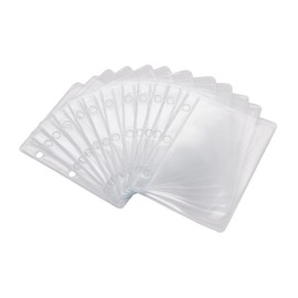 12 Pack Mini Size Clear Sheet Protectors 2.2 x 3.2 Inch Plastic Sleeves Page Protectors Top Loading Paper Protector for 3 Ring Binders, Acid-Free, Archival Safe for Documents and Photos