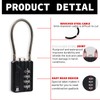 RESET -204 4-digit combination lock with 10 cm wire rope,