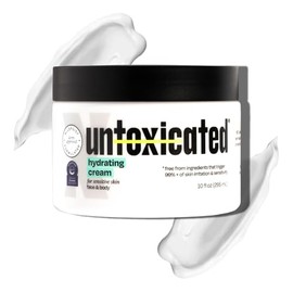 Untoxicated Moisture Boost Hydrating Cream for Sensitive Skin with Ceramides and Hyaluronic Acid: No Common Irritants, Hypoallergenic, Fragrance Free,
