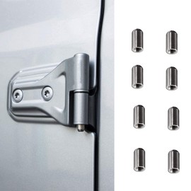 YMT Door Pin Guides Suitable for Jeep Wrangler JK JKU JL JLU Sports Sahara Freedom Rubicon Unlimited & Gladiator JT 2/4-Door 2007-2021 Stainless Steel Hinge Bolts (8 Pcs)