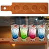 Bar Shot Glasses Holder Wine Tasting Flight Shot Glass Wooden