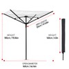 Yuxitia Umbrella Clothesline Outdoor,165 Feet Heavy Duty Outdoor Clothesline for