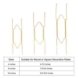 Fasunry 12 Pack Plate Hangers, 6 8 10 Inch Wall Plate Hangers and 16 Pack Wall Hooks, Compatible 6 to 10.5 Inch Decorative Plates, Antique China, Antique Plates and Arts