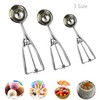 3 Pcs Cookie Scoop Set,Ice Cream Scoops Stainless Steel Cookie