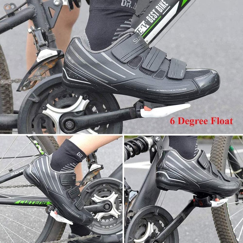 (Yellow (2pcs)) Shoes Road Self-locking Bike Cycling Pedal Cleats Set