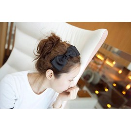 (Terry_and_Jun) Elegant Ribbon Headband, 3 Colors, nvy, ワンサイズ