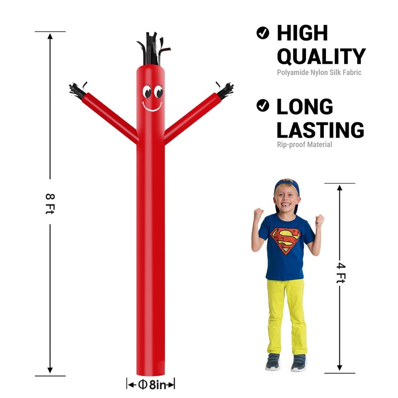 MOUNTO 8ft Inflatable Dancer Tube Man Replacement, (Blower Not Included),