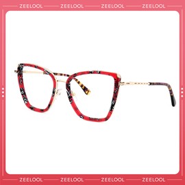 Zeelool Classics Butterfly Blue Light Blockung Glasses for Women JGX495456-01 Red