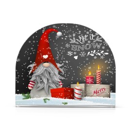 Caikeny Napkin Holder for Tables Christmas Gnome Snowflakes Black Acrylic Napkins Holder Freestanding Tissue Dispenser Box for Kitchen Dining Table Coffee Desk Decor 1 Pcs