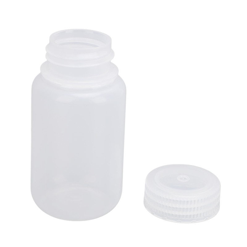 10Pcs Reagent Bottle Plastic Wide Mouth Lab Liquid Sample Seal