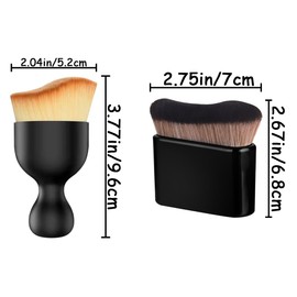 4 PCS Tanning Brushs Body Makeup Brush Angled Flat Foundation Blush Buffing Brush Fake Tan Applicator for Cosmetics Blending Liquid Powder Cream