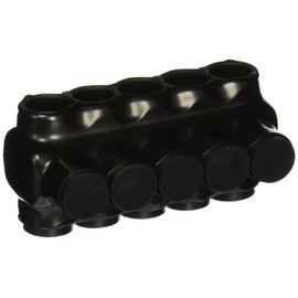 NSi IPLD250-5B Polaris Multi-Tap 5 Port (Dual Sided Entry) 250 MCM-6 AWG-Bagged Insulated Connector, 3 x 1 x 2 inches, Black
