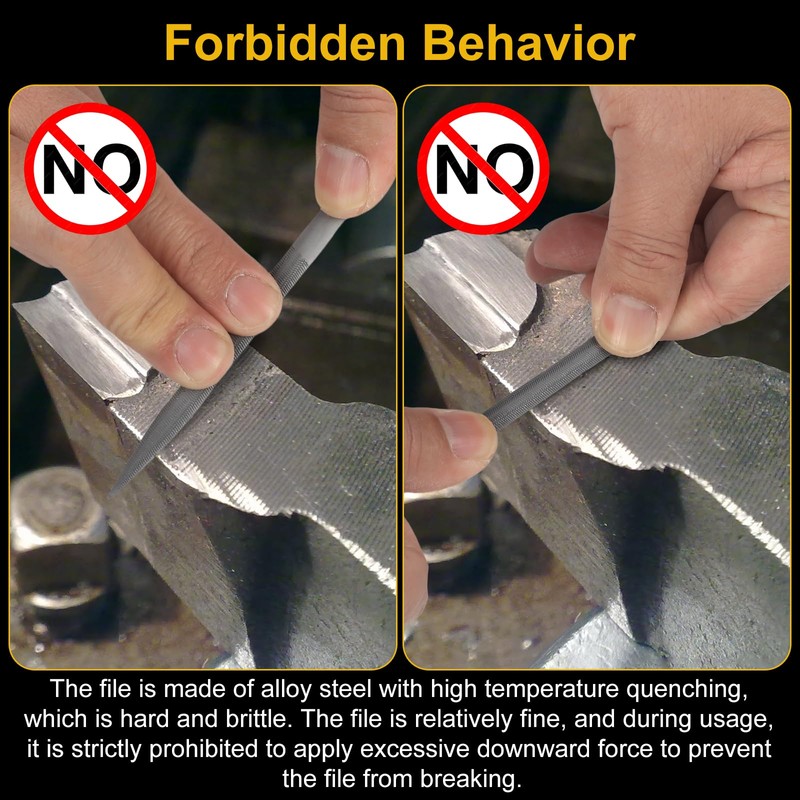 Zigdiptek Mini Metal Needle File Set, 5pcs, Small Hand Files