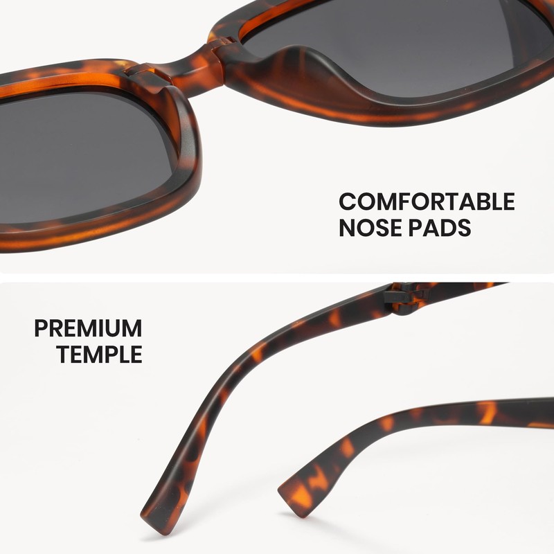 Cyxus P1577 Folding Sunglasses, Polarized Lenses, UV Protection, Small Face