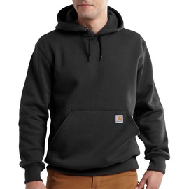 Carhartt mens Rain Defender Paxton Heavyweight Hooded Sweatshirt (Big & Tall) work utility t shirts, Black, 3X-Large Tall US