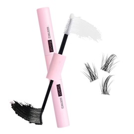 Lash Bond and Seal Cluster Eyelash Lashes Glue for Individual DIY Eyelash Extensions Lasting Strong Hold Waterproof 2 in 1 Mascara Eyelash Extension Glue