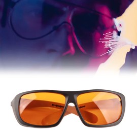 BORDSTRACT Laser Safety Glasses, Industrial Plastic Eye Protection Glasses for Fibreglass Projects with a Wavelength of 190-500Nm(Black)