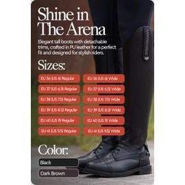 Horze Verona Womens Tall Field Boots - Black - 6R